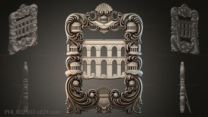 Different panels (PHI_002503) 3D models for cnc