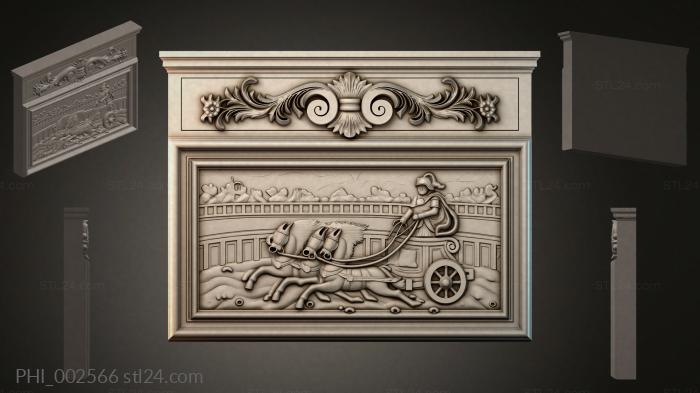 Different panels (PHI_002566) 3D models for cnc