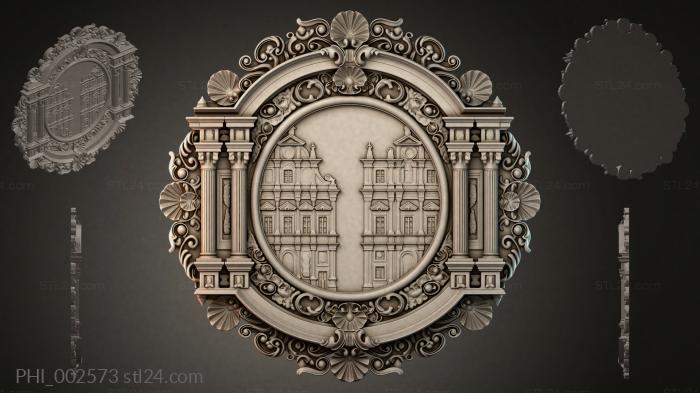 Different panels (PHI_002573) 3D models for cnc