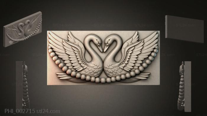 Different panels (PHI_002715) 3D models for cnc