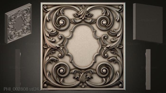 Different panels (PHI_002808) 3D models for cnc