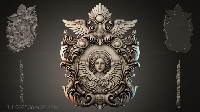 Different panels (PHI_002836) 3D models for cnc