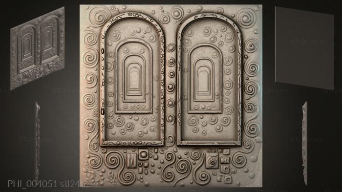 Different panels (PHI_004051) 3D models for cnc