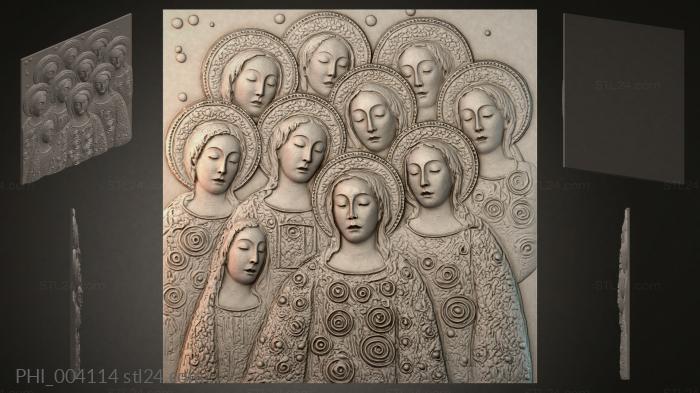 Different panels (PHI_004114) 3D models for cnc