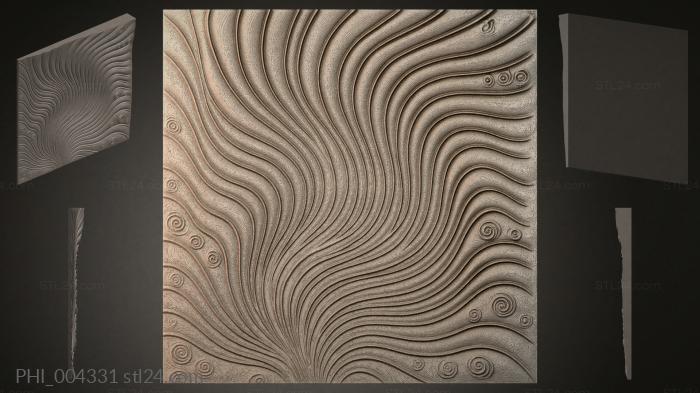 Different panels (PHI_004331) 3D models for cnc
