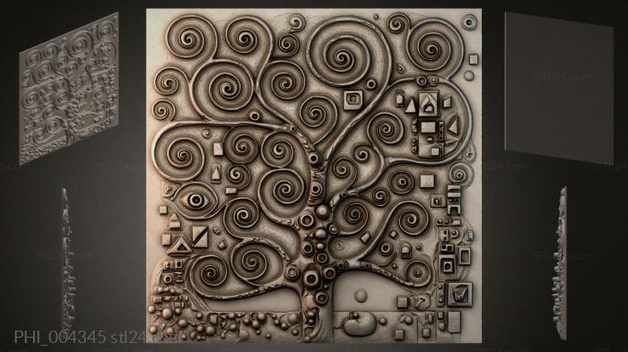 Different panels (PHI_004345) 3D models for cnc