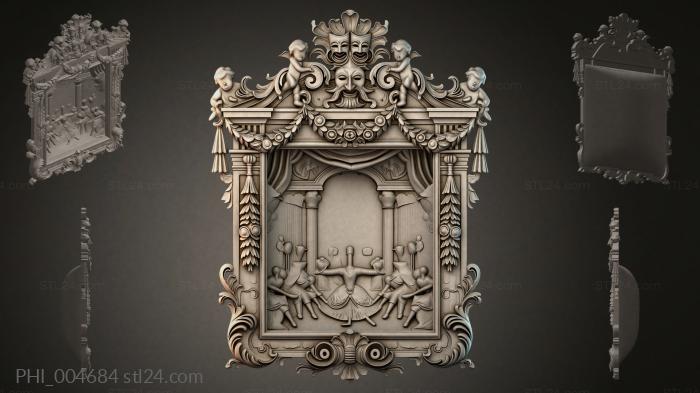 Different panels (PHI_004684) 3D models for cnc