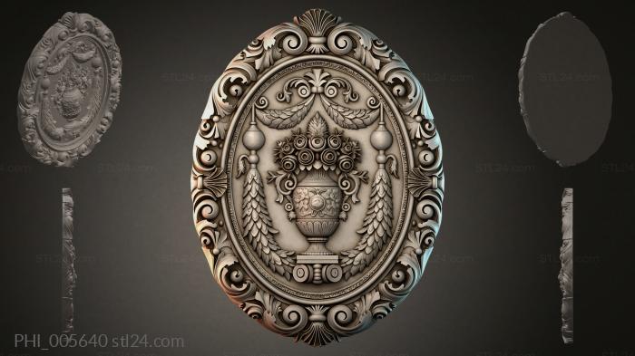 Different panels (PHI_005640) 3D models for cnc