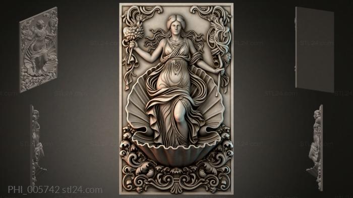 Different panels (PHI_005742) 3D models for cnc