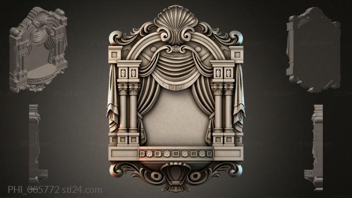 Different panels (PHI_005772) 3D models for cnc