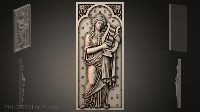Different panels (PHI_005831) 3D models for cnc