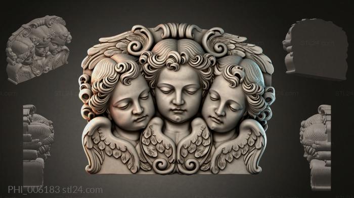 Different panels (PHI_006183) 3D models for cnc