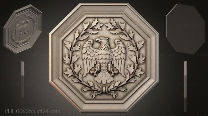 Different panels (PHI_006355) 3D models for cnc