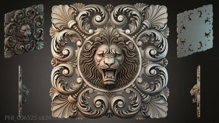 Different panels (PHI_006525) 3D models for cnc