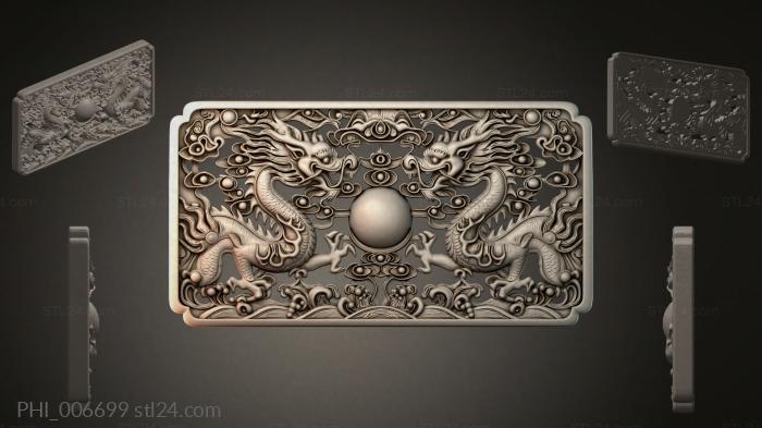 Different panels (PHI_006699) 3D models for cnc