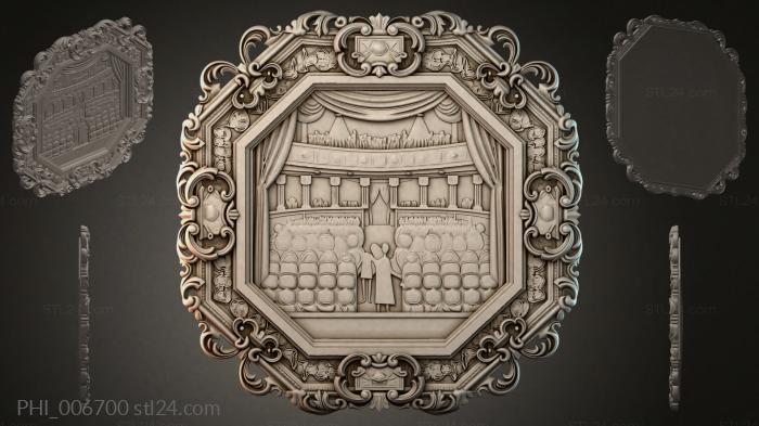 Different panels (PHI_006700) 3D models for cnc