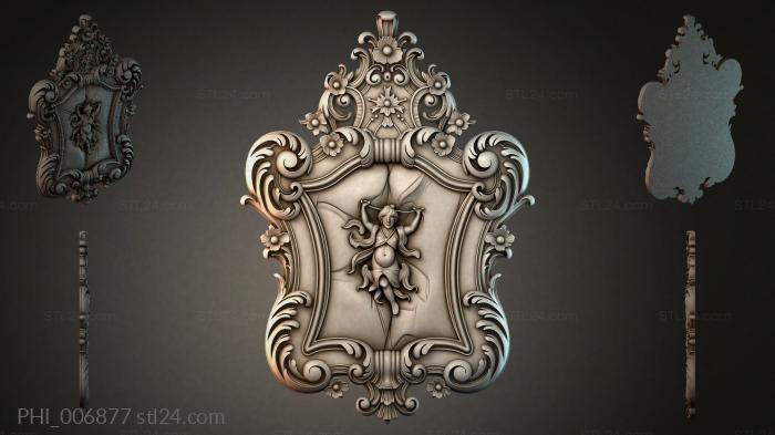 Different panels (PHI_006877) 3D models for cnc