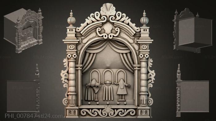 Different panels (PHI_007847) 3D models for cnc