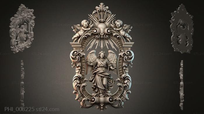 Different panels (PHI_008225) 3D models for cnc