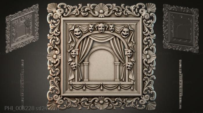 Different panels (PHI_008228) 3D models for cnc
