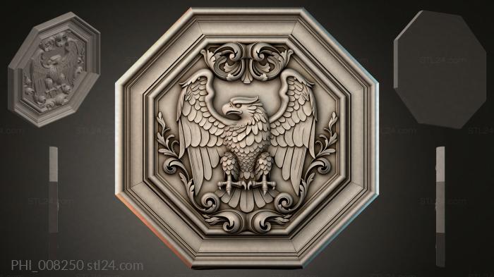Different panels (PHI_008250) 3D models for cnc