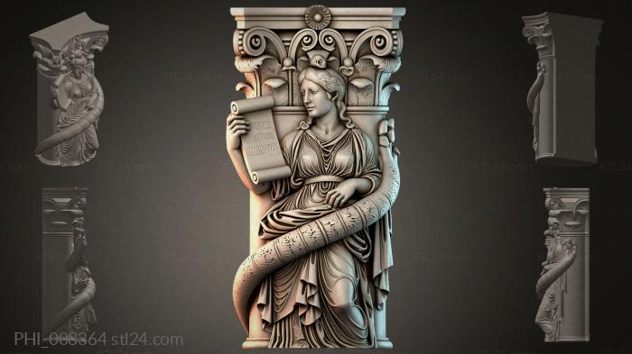 Different panels (PHI_008364) 3D models for cnc