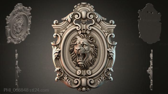 Different panels (PHI_008848) 3D models for cnc