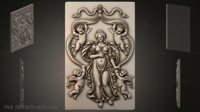 Different panels (PHI_009809) 3D models for cnc