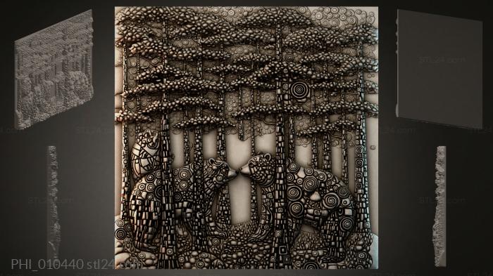 Different panels (PHI_010440) 3D models for cnc