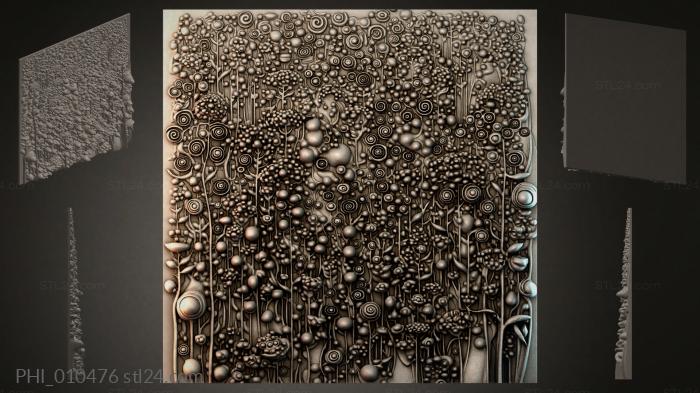 Different panels (PHI_010476) 3D models for cnc