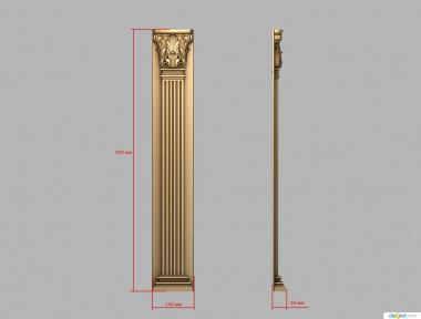 Pilasters (Edge of Waterfalls, PL_0141) 3D models for cnc