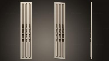 Pilasters (Panel with flutes, PL_0188) 3D models for cnc