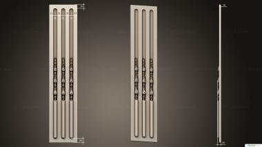 Pilasters (Panel with flutes, PL_0188) 3D models for cnc