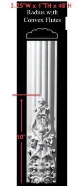 Pilasters (Column with decoration and flutes, PL_0192) 3D models for cnc