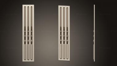 Pilasters (Panel with flutes 2, PL_0197) 3D models for cnc