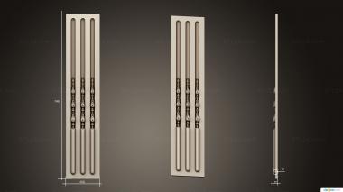 Pilasters (Panel with flutes 2, PL_0197) 3D models for cnc