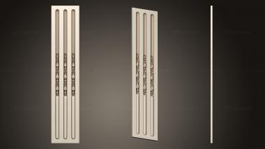 Pilasters (Panel with flutes, PL_0198) 3D models for cnc