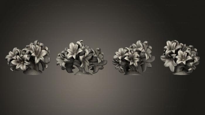 Растения (Основа 1 цветок 01, PLANT_0098) 3D модель для ЧПУ станка
