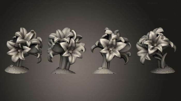 Растения (Основа 1 цветок 03, PLANT_0100) 3D модель для ЧПУ станка