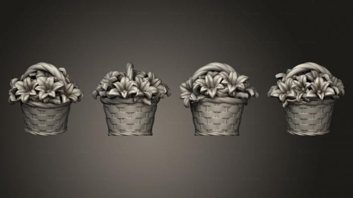 Растения (Основа 1 цветок, PLANT_0102) 3D модель для ЧПУ станка