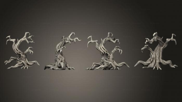 Растения (Гнилое дерево и друиды, гнилое дерево без веревок, PLANT_0107) 3D модель для ЧПУ станка