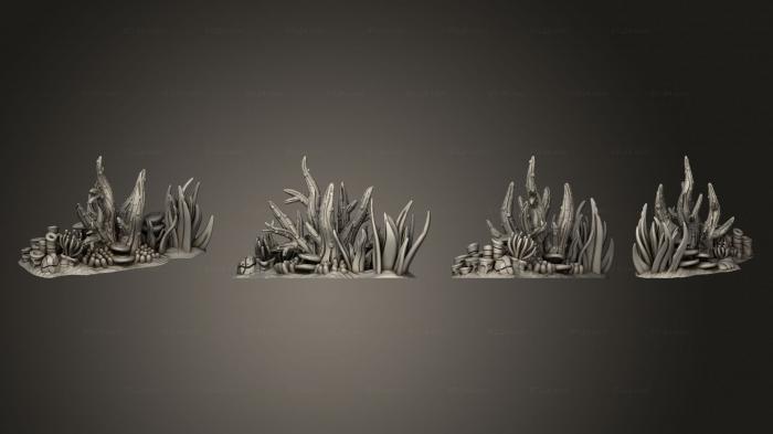 Растения (Мозговые и разветвленные кораллы Актиния Анемон 003, PLANT_0127) 3D модель для ЧПУ станка