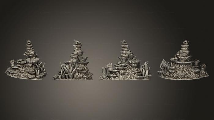 Растения (Мозговые и разветвленные кораллы , Анемоновые породы, PLANT_0129) 3D модель для ЧПУ станка