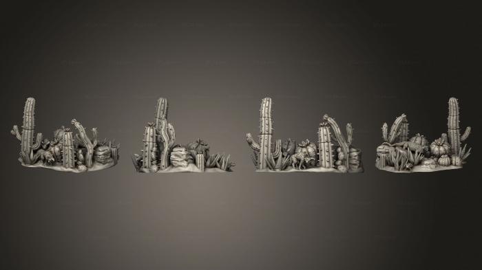 Растения (Фауна Кактусов и Скалы Пустынного Комодского Дракона, PLANT_0150) 3D модель для ЧПУ станка