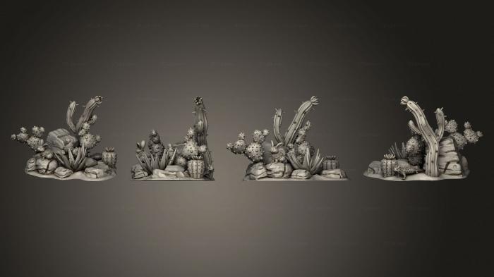 Растения (Фауна Кактусов и Скалы Пустынного Кролика, PLANT_0154) 3D модель для ЧПУ станка