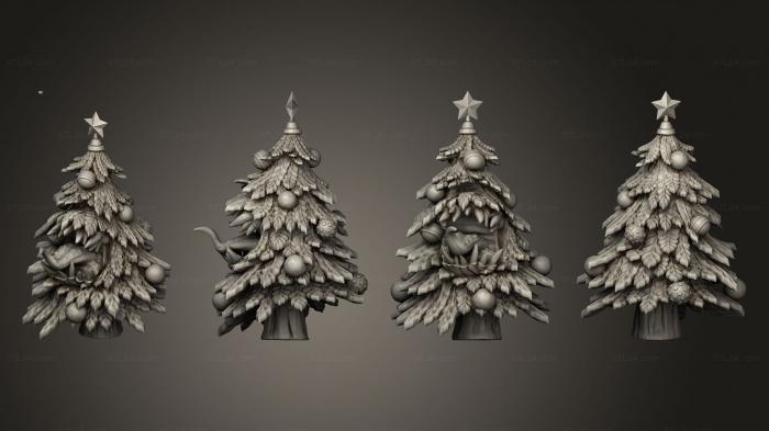 Растения (Рождественская елка 002, PLANT_0251) 3D модель для ЧПУ станка