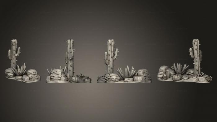 Растения (Пустынный Кактусовый Скорпион, PLANT_0368) 3D модель для ЧПУ станка