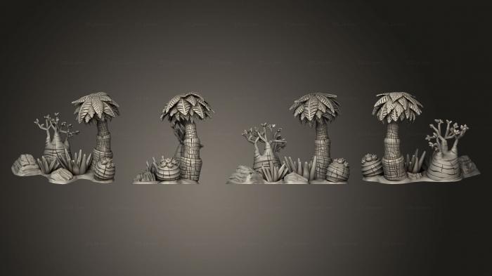Растения (Пустынные Деревья, PLANT_0410) 3D модель для ЧПУ станка