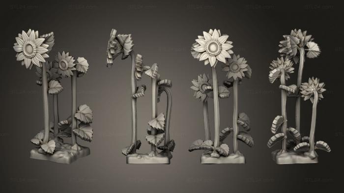 Растения (Выращенные на ферме подсолнухи, PLANT_0475) 3D модель для ЧПУ станка