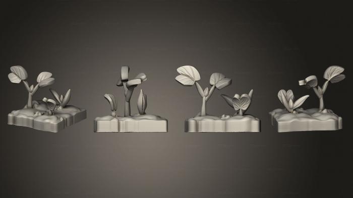 Растения (Фермерская репа прорастает, PLANT_0478) 3D модель для ЧПУ станка